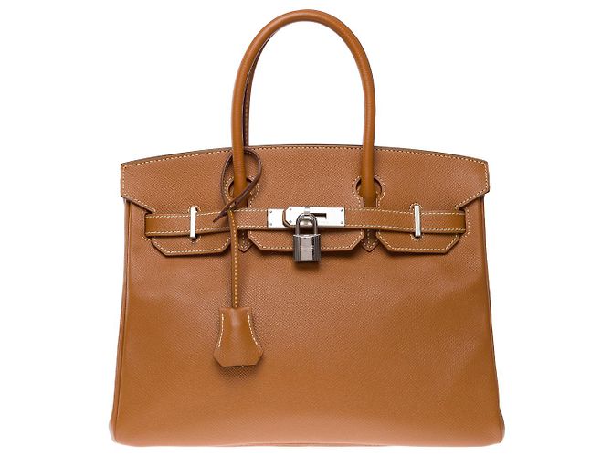 Hermès Sac HERMES Birkin 30 en Cuir Doré - 102472 - vue 3
