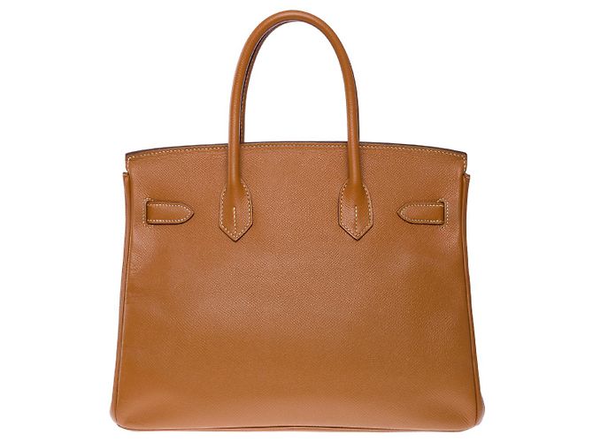 Hermès Sac HERMES Birkin 30 en Cuir Doré - 102472 - vue 4