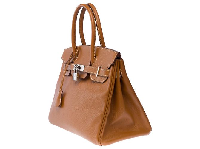 Hermès Sac HERMES Birkin 30 en Cuir Doré - 102472 - vue 5