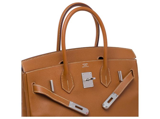 Hermès Sac HERMES Birkin 30 en Cuir Doré - 102472 - vue 7