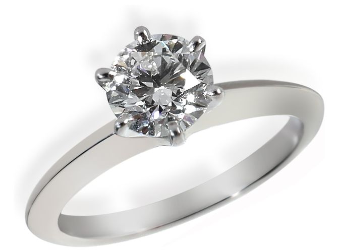 Tiffany & Co. 0,81 ct Rund Brilliant Diamant Verlobungsring - Ansicht 3