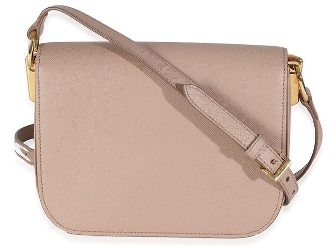 Borsa a Spalla Prada Cipria Saffiano Lux Embleme Rosa Beige - vista 2