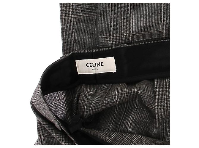 Céline CELINE Shorts T.FR 36 Wolle Grau - Ansicht 5