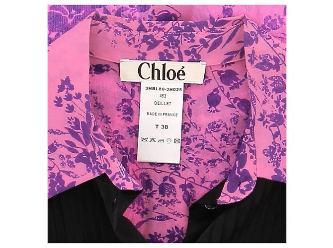 Chloé CHLOE Tops T.FR 38 Seide Pink - Ansicht 6