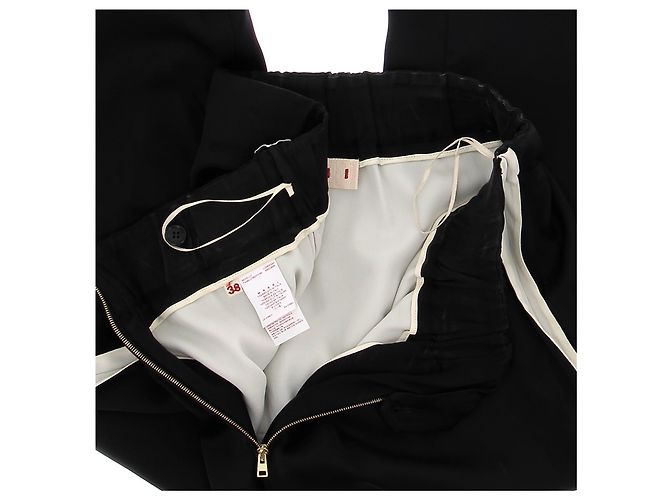 Pantalones MARNI T.IT 38 Viscosa Negro - vista 6