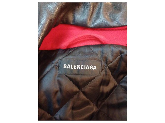 Abrigo Balenciaga todo en lana y cachemira Roja - vista 5