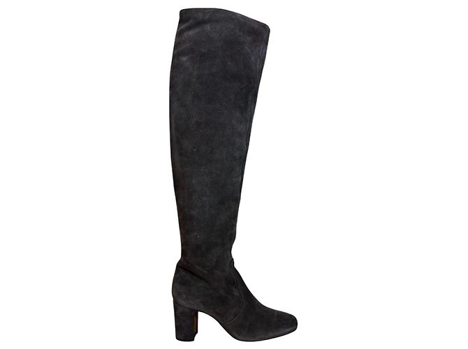 Botas Rouje Violetta de ante marrón Castaño - vista 3