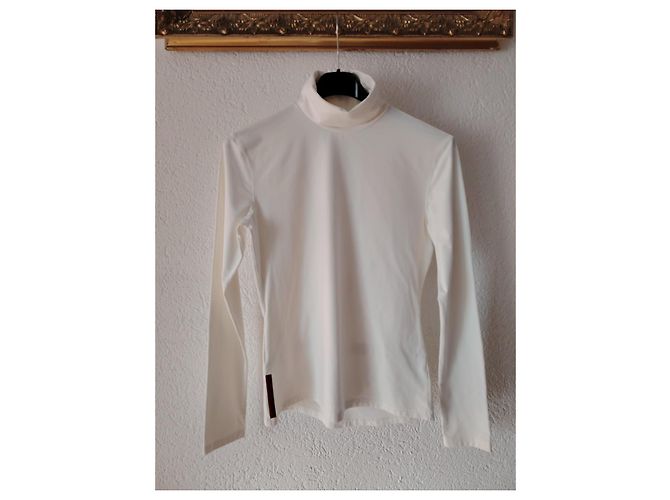 Prada Stretch Oberteil Weiß Nylon - Ansicht 2