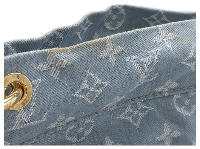 Bolso de Hombro Daily GM de Denim Monogram Louis Vuitton Azul Amarillo - vista 5
