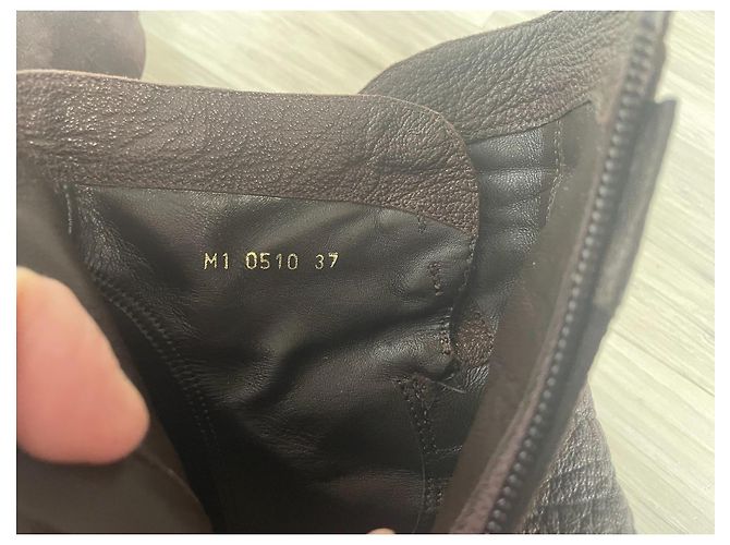 Botas Christian Dior Spy em camurça marrom - vista 12