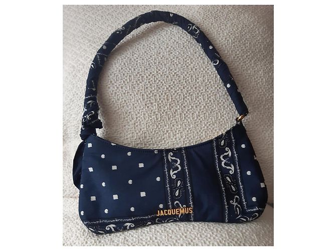 Le Bisou Bandana Jacquemus - Navy Paisley - Blu - vista 2