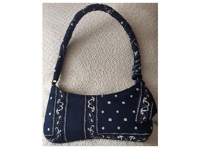 Le Bisou Bandana Jacquemus - Navy Paisley - Blu - vista 3