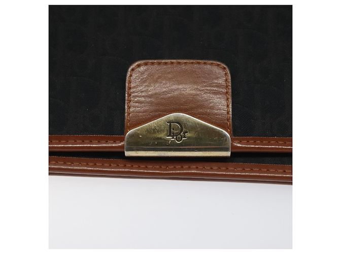 Borsa a spalla in tela Trotter Christian Dior nera Auth ti2735 Nero - vista 12