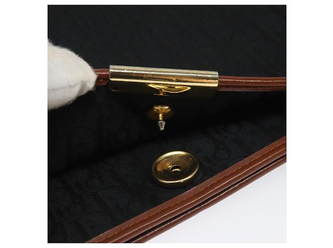 Borsa a spalla in tela Trotter Christian Dior nera Auth ti2735 Nero - vista 13