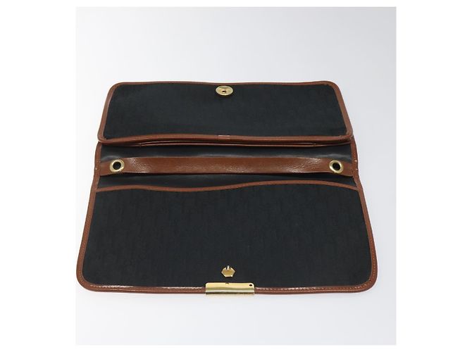 Borsa a spalla in tela Trotter Christian Dior nera Auth ti2735 Nero - vista 14