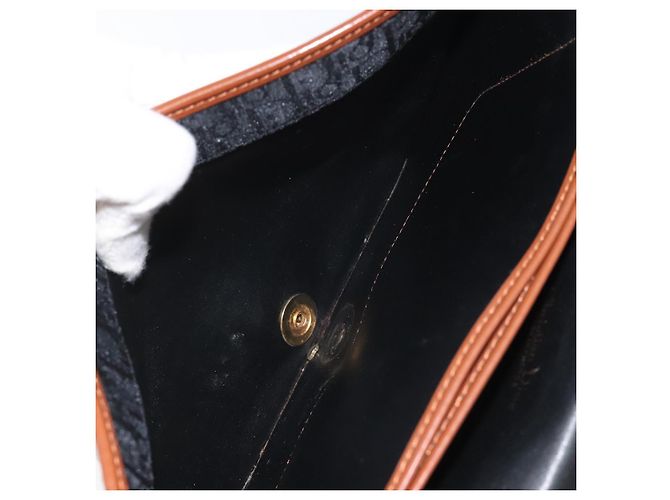 Borsa a spalla in tela Trotter Christian Dior nera Auth ti2735 Nero - vista 20