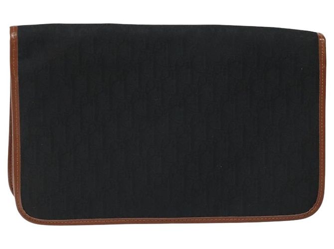 Borsa a spalla in tela Trotter Christian Dior nera Auth ti2735 Nero - vista 3
