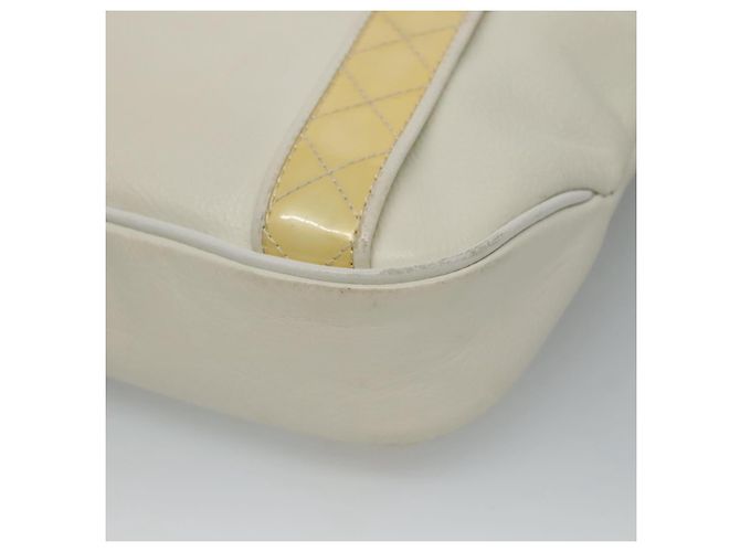 Bolso de hombro de cuero blanco Burberry Auth ti2656 - vista 12