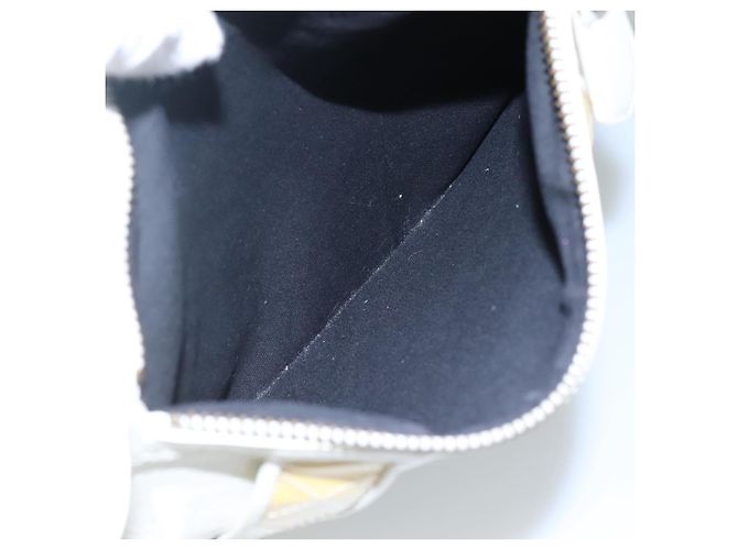Bolso de hombro de cuero blanco Burberry Auth ti2656 - vista 22