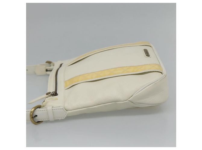 Bolso de hombro de cuero blanco Burberry Auth ti2656 - vista 5