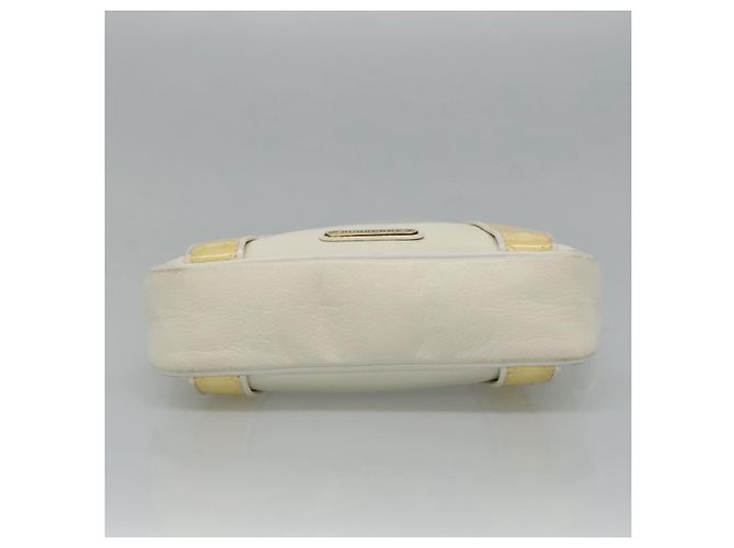 Bolso de hombro de cuero blanco Burberry Auth ti2656 - vista 9