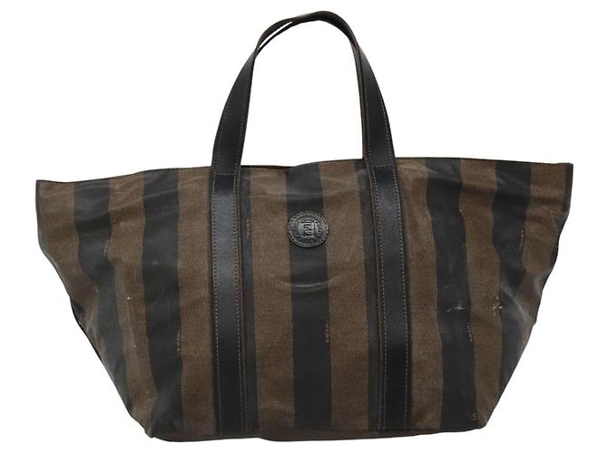 Pequin FENDI Pecan Canvas Handtasche beschichtete Leinwand braun Auth ti2732 - Ansicht 2