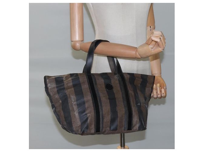 Pequin FENDI Pecan Canvas Handtasche beschichtete Leinwand braun Auth ti2732 - Ansicht 21
