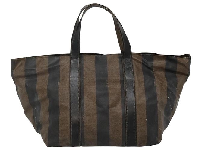 Pequin FENDI Pecan Canvas Handtasche beschichtete Leinwand braun Auth ti2732 - Ansicht 3