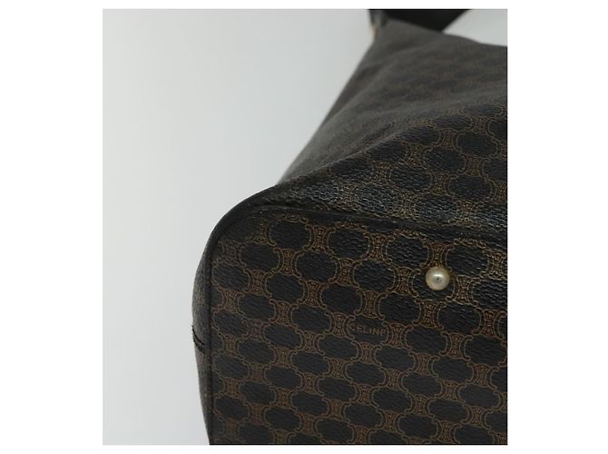 Céline Borsa a tracolla CELINE Macadam Canvas PVC Pelle Nero Oro Aut mr1013 D'oro - vista 10