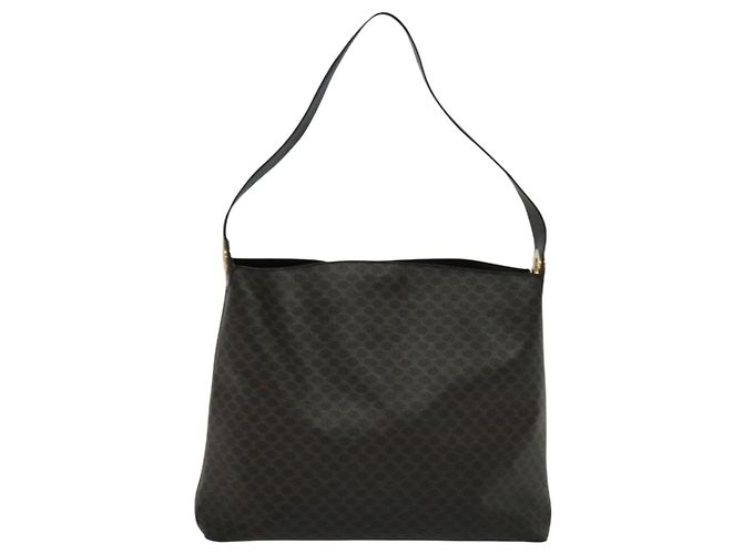 Céline Borsa a tracolla CELINE Macadam Canvas PVC Pelle Nero Oro Aut mr1013 D'oro - vista 2