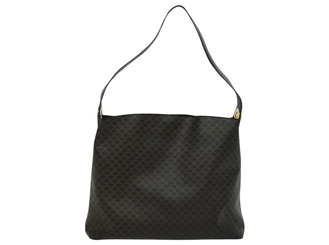 Céline Borsa a tracolla CELINE Macadam Canvas PVC Pelle Nero Oro Aut mr1013 D'oro - vista 3