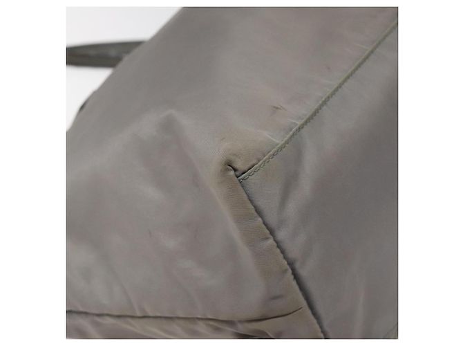 PRADA Borsa Tote in Nylon Grigio Auth ti2725 Marrone - vista 11