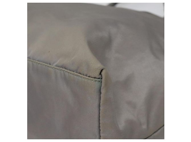 PRADA Borsa Tote in Nylon Grigio Auth ti2725 Marrone - vista 12