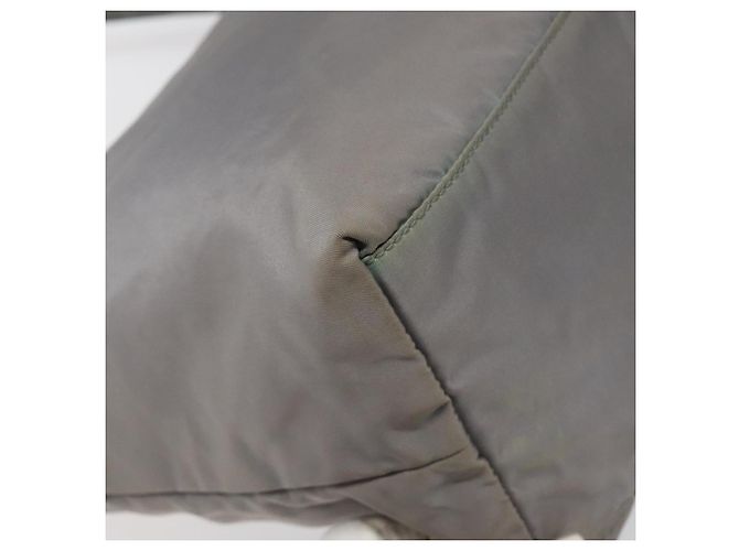 PRADA Borsa Tote in Nylon Grigio Auth ti2725 Marrone - vista 13