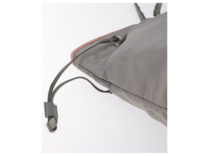 PRADA Borsa Tote in Nylon Grigio Auth ti2725 Marrone - vista 14
