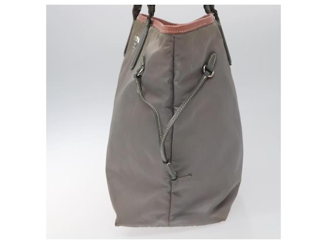 PRADA Borsa Tote in Nylon Grigio Auth ti2725 Marrone - vista 4