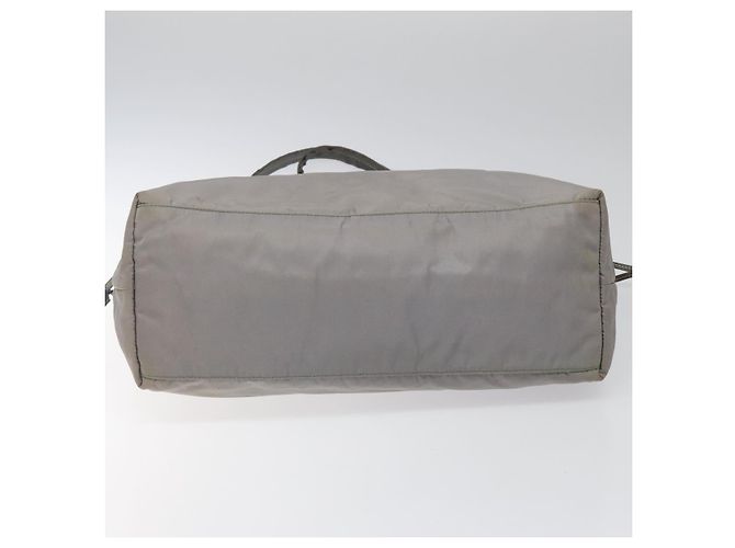PRADA Borsa Tote in Nylon Grigio Auth ti2725 Marrone - vista 9