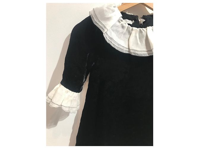 DIOR Kleider T.FR 8 Jahre - bis zu 128cm Samt Schwarz - Ansicht 2