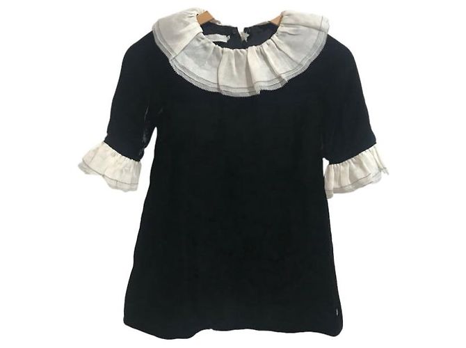DIOR Kleider T.FR 8 Jahre - bis zu 128cm Samt Schwarz - Ansicht 9