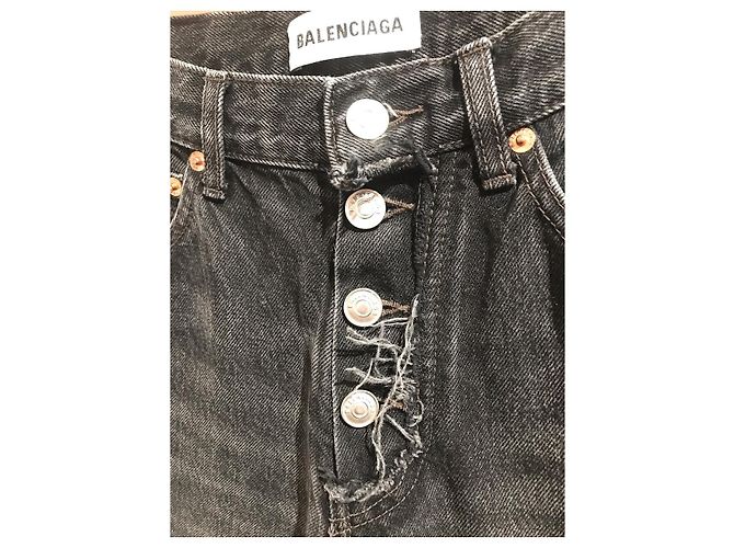 BALENCIAGA Jeans T.FR 36 Algodón Negro - vista 2
