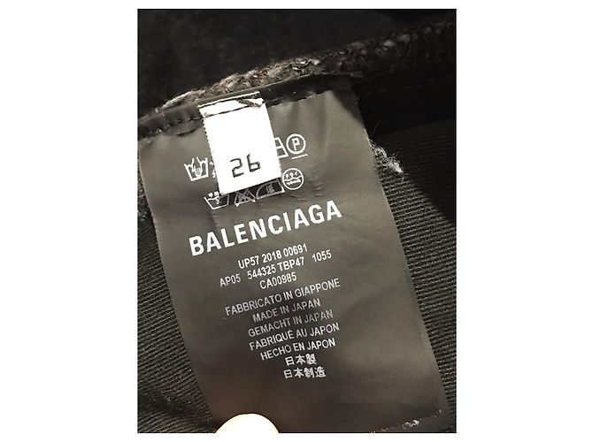 BALENCIAGA Jeans T.FR 36 Algodón Negro - vista 5