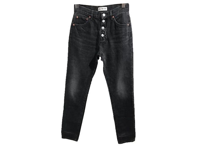 BALENCIAGA Jeans T.FR 36 Algodón Negro - vista 7