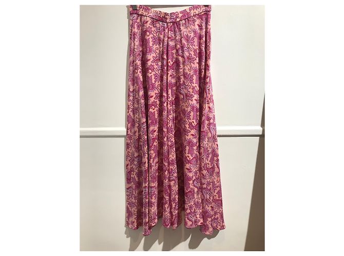Faldas PAROSH T.International XS Seda Rosa - vista 2