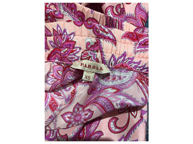 Faldas PAROSH T.International XS Seda Rosa - vista 4