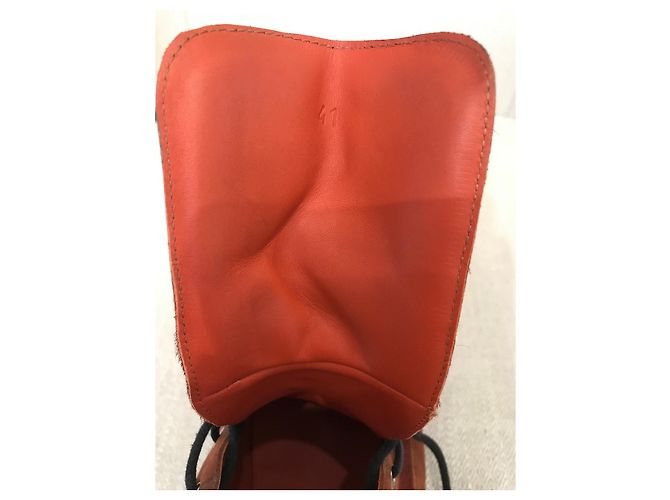 Hermès Botas HERMES T.EU 41 de piel de ternera estilo pony Castaño - vista 12