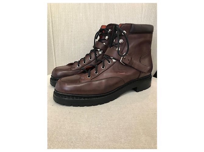 Hermès Botines HERMES T.EU 40 Cuero Castaño - vista 2