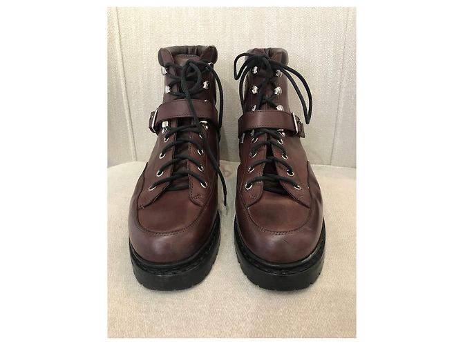 Hermès Botines HERMES T.EU 40 Cuero Castaño - vista 3
