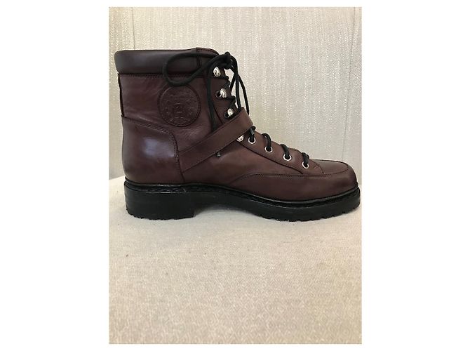 Hermès Botines HERMES T.EU 40 Cuero Castaño - vista 4