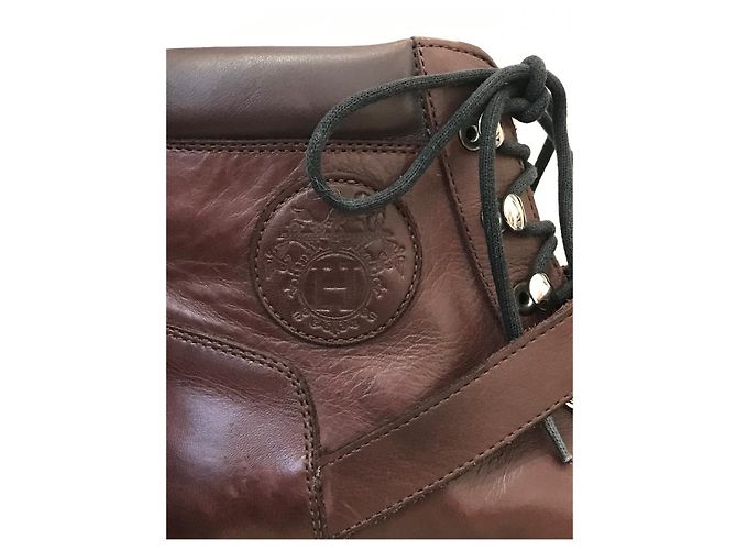 Hermès Botines HERMES T.EU 40 Cuero Castaño - vista 5
