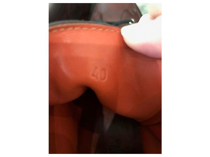 Hermès Botines HERMES T.EU 40 Cuero Castaño - vista 7